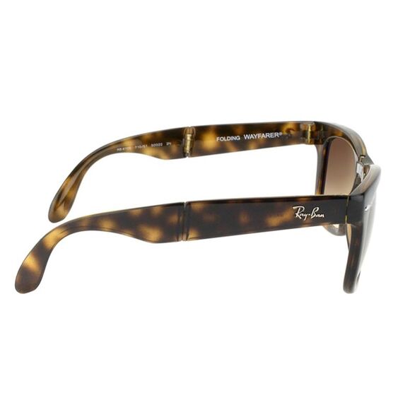 New Ray Ban RB 4105 Folding Wayfarer 710/51 Light Havan Plastic Sunglasses 54mm - Picture 3 of 3